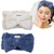 Chloven 2 Pack Microfiber Bowtie Headbands Facial Makeup Headband Cosmetic Bowknot Hairlace Wash Spa Yoga Sports Shower Adjustable Elastic Hair Band