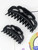 Solid Black Claw Clips for Women Large and Medium Size Neutral Butterfly Hair Clips Basic Non-Slip Hair Styling Accessories 2pcs in Set(Arc-Black)