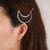 Iaceble Boho Metal Crescent Hairclip Barrette - Gold Hollow Minimalist Half Moon Side Clip Pin, Decorative Hair Accessories for Women and Girls Headd