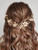 Yean Gold Flower Wedding Hair Vine Leaf Bridal Headpieces Crystal Hair Accessories Jewelry for Women and Girls