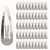 Non Slip Metal Snap Hair Clips, 50 Classic Barrettes for Women and Girls, Suitable for All Hair Types, Anti Rust Silver, 4.9 cm, 50 pieces