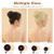 FANDAMEI Hair Bun Maker Set, Donut Bun Maker Set With 4pcs Dark Brown &4pcs Beige(2 extra-large,2 large,2 medium and 2 small), 5 pieces Hair Elastic
