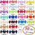 CÉLLOT Baby Hair Ties with Bows,50pcs 2inch Baby Hair Bows Durable Rubber Bands Ponytail Holders Toddler Essential Hair Accessories for Infants Baby
