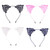 YAXAMING 4 Pcs Halloween Cat Ears Headband Lace Cat Hair Hoops Bands Animal Headpiece Hairband Women Xmas Festival Parade Wedding Masquerade Cosplay