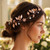 Yean Bride Wedding Hair Vine Headband Gold Leaf Bridal Accessories for Women (Rose Gold)
