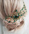 BERYUAN Women Bridal Teardrop Emerald Green Crystal Hair Comb Wedding Hair Accessory Rhinestone Hair Piece Party Headress for Bride Bridesmaid