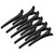 WANBY Hair Clips 12Pcs Black Durability Big Bite Alligator Clip Set Professional Plastic Hair Clips for Easy Styling and Sectioning (Duckbill)