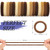 JIRIS Brown Cotton Hair Ties - 100PCS Seamless Thick Elastic Ponytail Holders, No Crease, No Damage for Women, Kids, and Babies