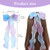 2 Pcs Ribbon Hair Bows for Girls Colorful Princess Hair Barrettes Alligator Clips Valentines Day Gifts for Daughter Girls Kids (Gradient Color)