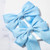 Aileam 2PCS Silky Satin Hair Bows (Blue) for Hair Securing, Hairdressing, Ponytail Holders, Women, Girls, Toddlers, Teens, Kids, Hair Accessories