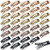 40 Pieces Snap Hair Clips Grip Hair Metal Barrettes for Women Snap Double Clip Pins Accessories for Women Making Salon(Black, Dark Brown, Red, Green)