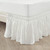 Lush Decor Ruched Ruffle Elastic Easy Wrap Around Bed Skirt Single Queen/King/Cal King Off White - Queen Bed Skirt - Dust Ruffle - Cream Bedskirts