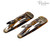 Parcelona French Clic Clac Savana Extra Large 3 ¼ Celluloid Acetate Set of 2 Snap Hair Clip Pins for Women and Girls
