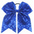 6.5 Inches Sequins Hair Bows Elastic Hair Tie Ribbon Large Cheer Bow Ponytail Holder for Women Girls Kids Teens