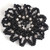 Teensery Hair Bun Cover, Elastic Handmade Crochet Pearl Rhinestone Hair Snood Hair Net Hair Accessories for Women and Girls, Ballet Dance Skating (Bl