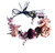LLinfflr Floral Crown Headband Flower Headpiece Floral Halo Hair Wreath Boho with Ribbon Wedding Party Photos Prom Brown