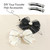 Cinaci 20 Pack 8cm/3" Simple Plain Blank DIY Caft Silver Metal French Hair Barrettes with Black Leather Cover Snap Hair Clips Clasps for Women Girls