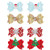8pcs Christmas Hair Clip Headdress Sequined Bow Santa Claus Elk Snowflake Christmas Tree Accessories Glitter Hairpin Girl Party