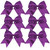 Cheerleader Bows Cheerleading 8 inch Sparkle Glitter Ponytail Holder Hair Tie School for High School College Girl Team Sports 6 Pcs  (Purple)