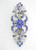 Faship Gorgeous Blue Crystal Floral Hair Barrette
