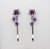 Faship A Pair Of Purple Rhinestone Crystal Floral Hair Clip Pins 2 Pcs