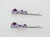 Faship A Pair Of Purple Rhinestone Crystal Floral Hair Clip Pins 2 Pcs