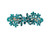 Faship Gorgeous Teal Rhinestone Crystal Flower Hair Barrette Clip