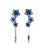 Faship A Pair Of Navy Blue Rhinestone Crystal Floral Hair Clip Pins 2 Pcs