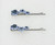Faship A Pair Of Navy Blue Rhinestone Crystal Floral Hair Clip Pins 2 Pcs