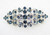 Faship Gorgeous Navy Blue Rhinestone Crystal Floral Hair Barrette Clip