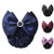 1Pcs Red Rhinestone Satin Bow Barrette Bowknot Snood Net Barrette Hair Clip Bun Cover Hairnet Bowknot Decor French Hair Clip Women ladies Girls Hair