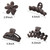 8PCS Hair Clips for Women, Flower Claw Clips for Thick Hair, Non-Slip Hair Accessories with Multi-Styles, Neutral Colors Hair Claw Clips and Variety