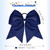 2 Packs Jumbo Cheerleading Bow 8 Inch Large Cheer Hair Bows with Ponytail Holder for Teen Girls Softball Outfit Uniform(Navy Blue)