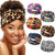 WILLBOND 6 Pcs African Headbands for Women Knotted Wide Non Slip Yoga Stretchy Turban Hair Scarfs Boho Print Headwrap Hair Accessories for Women Yoga