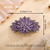 Aimimier Purple Crystal Leaf French Hair Clips Decorative Rhinestone Barrettes Styling Bridal Headpieces Hair Accessories for Women (Purple)