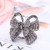 Ruihfas 3Pcs Retro Crystal Rhinestone Butterfly Bangs Clip Bow Hair Claw Gripper for Girls Women 0.78×1.38 inch