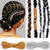 KCXUUYS 2 Pcs 5M Dreadlock Braids Hair Accessories, Shimmery Stretchable Hair Strings for Braids in Gold, Silver