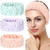 Chuangdi 3-Piece Spa Headband Set - Soft Terry Cloth Hairbands for Women's Facial Makeup, Washing, Face Mask, Spa & Shower - Light Orange, Purple, Gr