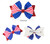 HLLMX 2 PCS Patriotic American Flag Hair Clips Glitter Patriotic Independence Day Alligator Hair Pins Hair Accessories Teen Stuff Hair Clip Decor for