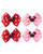 Baby Girls Mouse Ears Hair Bow Clips 4pc Birthday Party Cartoon Hair Accessories 4 Inch Polka Dot