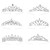 Hedume 6 Pack Princess Crystal Tiara Crown Headbands, Silver Metal Sparkly Glitter Rhinestone Hair Accessories, Girls Women Princess Crown Headbands