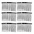 Senkary 10 Pieces Metal Hair Comb Clip Wire Wedding Bridal Veil Combs for Women (15 Teeth, Black)