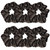 Sufermoe 6 Pcs Satin Silk Hair Scrunchies, Hair Accessories, Soft Hair Ties for Women and Girls, 4.5 Inch, Black