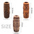 Aylifu 60pcs Mixed Color Imitation Wood Tube Hair Beads - Light & Dark Brown for Style 1 & 2 - DIY Accessory for Hair Braiding & Decoration