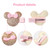 3 Pairs Glitter Mouse Ears Hair Clips for Baby Girls Toddler 1.5 Inch Hair Bows Barrettes Birthday Party Gift Hair Accessories