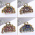 Retro Flowers Small Hair Claw Clip for Women Lady Vintage Alloy Rhinestone Hair Jaw Clips Hairpin Fancy Hair Barrette Clamp (Purple)