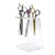 esowemsn 6 Holes Clear Acrylic Scissors Holder Rack Salon Shear Holder Hairdresser Scissor Combs Clips Desktop Organizer Accessories for Barber Shop