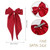 HAALII Hair Accessories - 3 Pcs Oversized Satin Hair Barrettes, Ribbon Bowknot Clips for Women