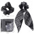 Cutewing Hair Scarf Ties Ponytail with 6PCS Scarf-Scrunchies, Paisley Flower Printing, Chiffon Material, for Women Girls, Hair Accessories