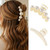 Casdre Pearl Hair Claw Clips Gold Hair Clips for Women (Pack of 2)